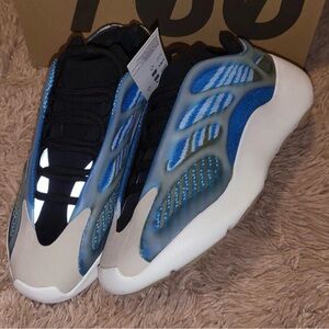 Yeezy Black and Blue Sneakers